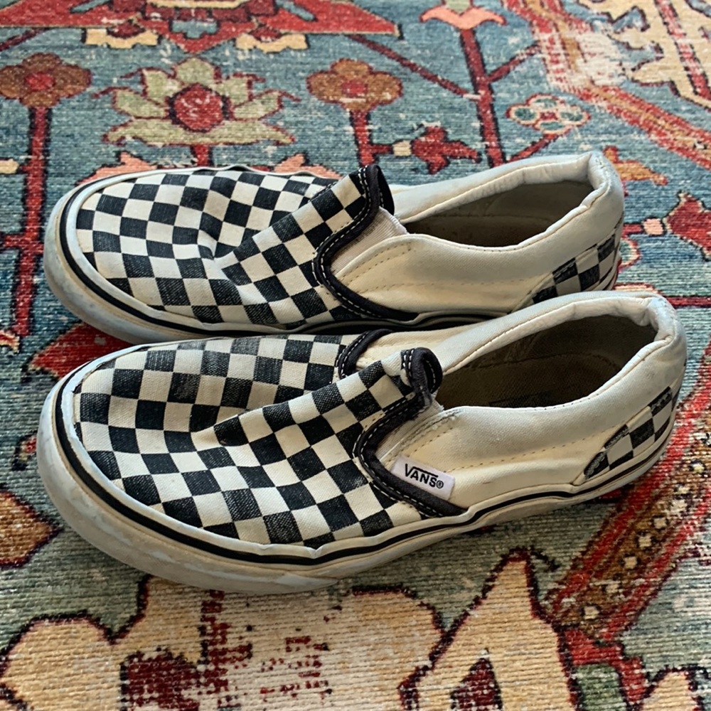 Vans Black and White Checkered Shoes U.S Size 3 Kids